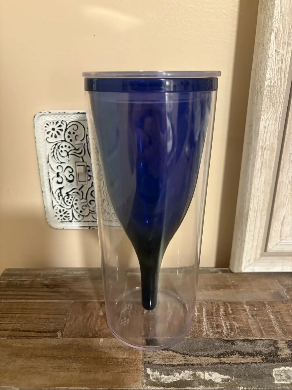 P monogram initial wine glass tumbler cup